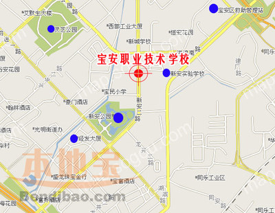 深圳寶安職業技術學校地圖 - 本地寶深圳交通頻道